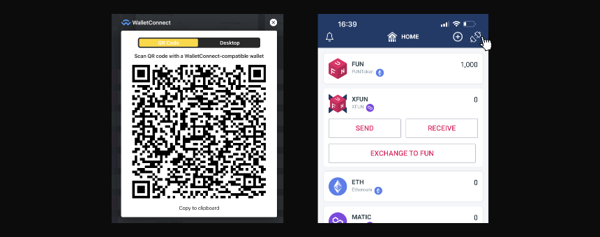 Connect with xfun wallet